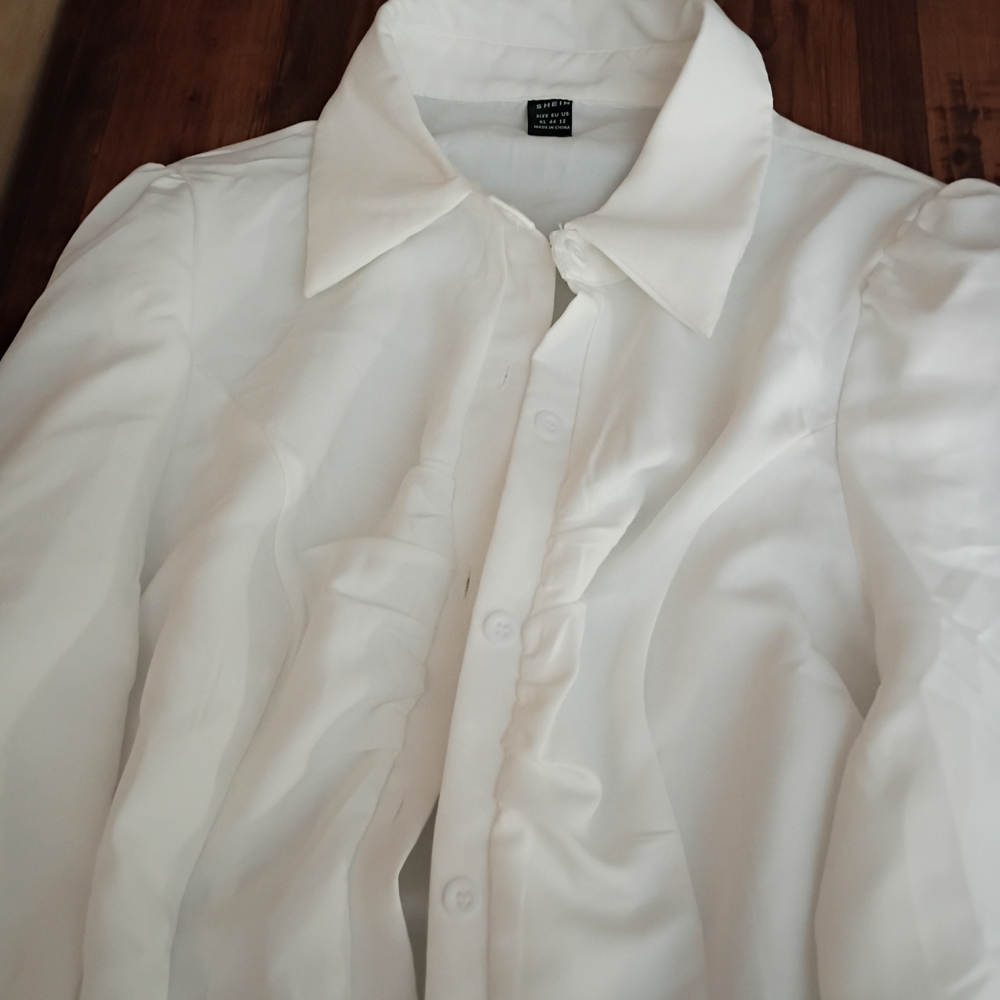 SHEIN Elegant White Dress Shirt for Men